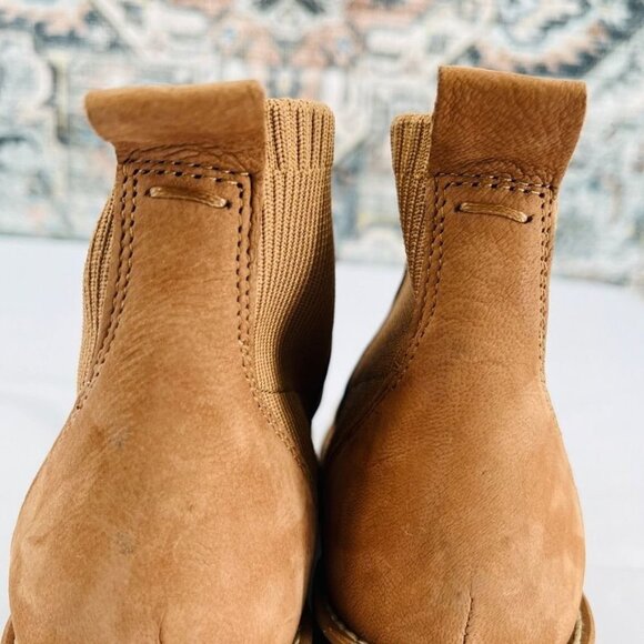 Eileen Fisher Lilou Nubuck and Recycled Stretch Knit Bootie Size 5 - Picture 12 of 12